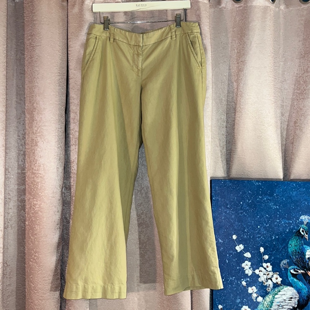 Vintage J Crew CityFit Size 10 Linen Blend Trousers